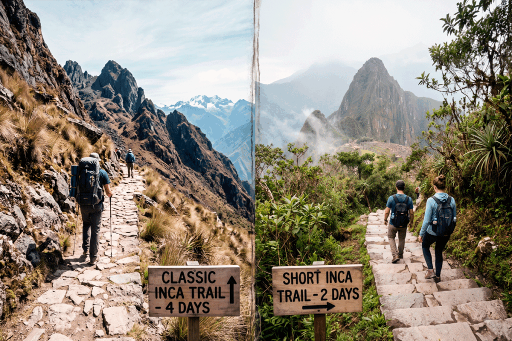 Compare Classic vs Short Inca Trail to Machu Picchu Compare Classic vs Short Inca Trail to Machu Picchu
